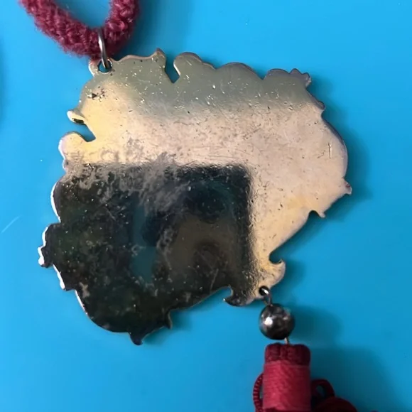 Red Dragon Pendant Tassel Necklace - Picture 3 of 3